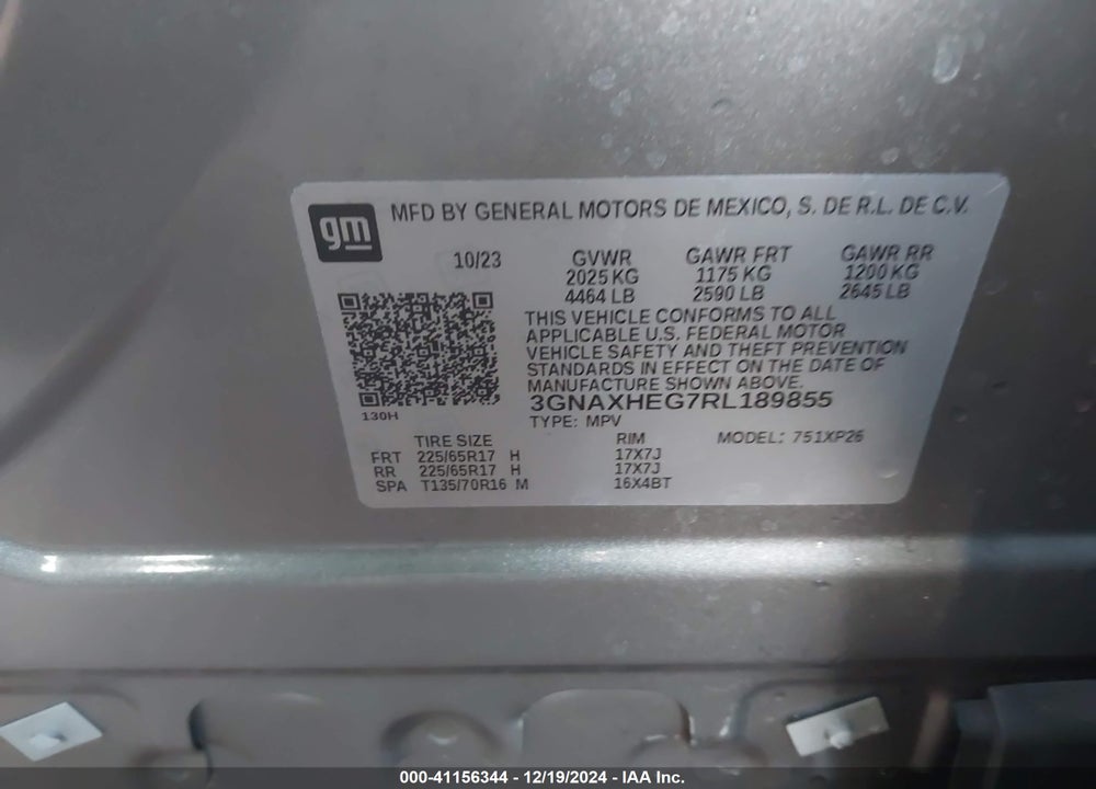 2024 CHEVROLET EQUINOX FWD LS VIN: 3GNAXHEG7RL189855