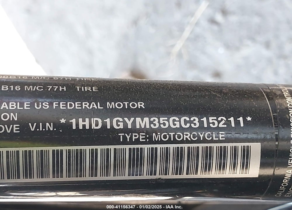 2016 HARLEY-DAVIDSON FXDF DYNA FAT BOB VIN: 1HD1GYM35GC315211