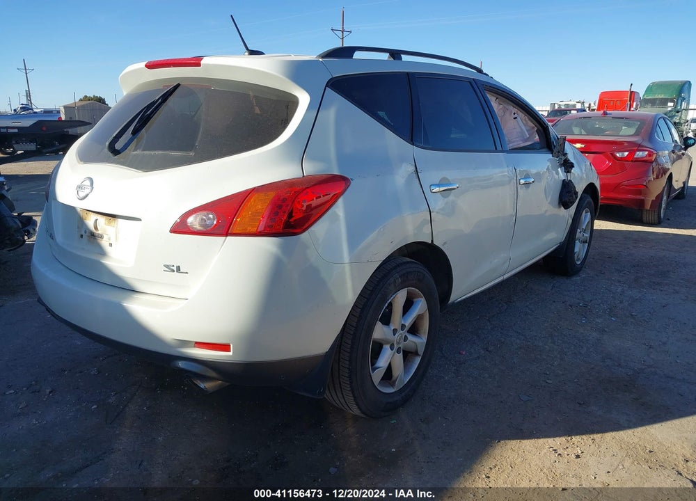 2009 NISSAN MURANO SL VIN: JN8AZ18U99W027882