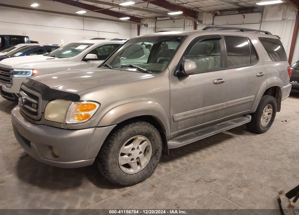 2002 TOYOTA SEQUOIA LIMITED V8 VIN: 5TDBT48A72S079090