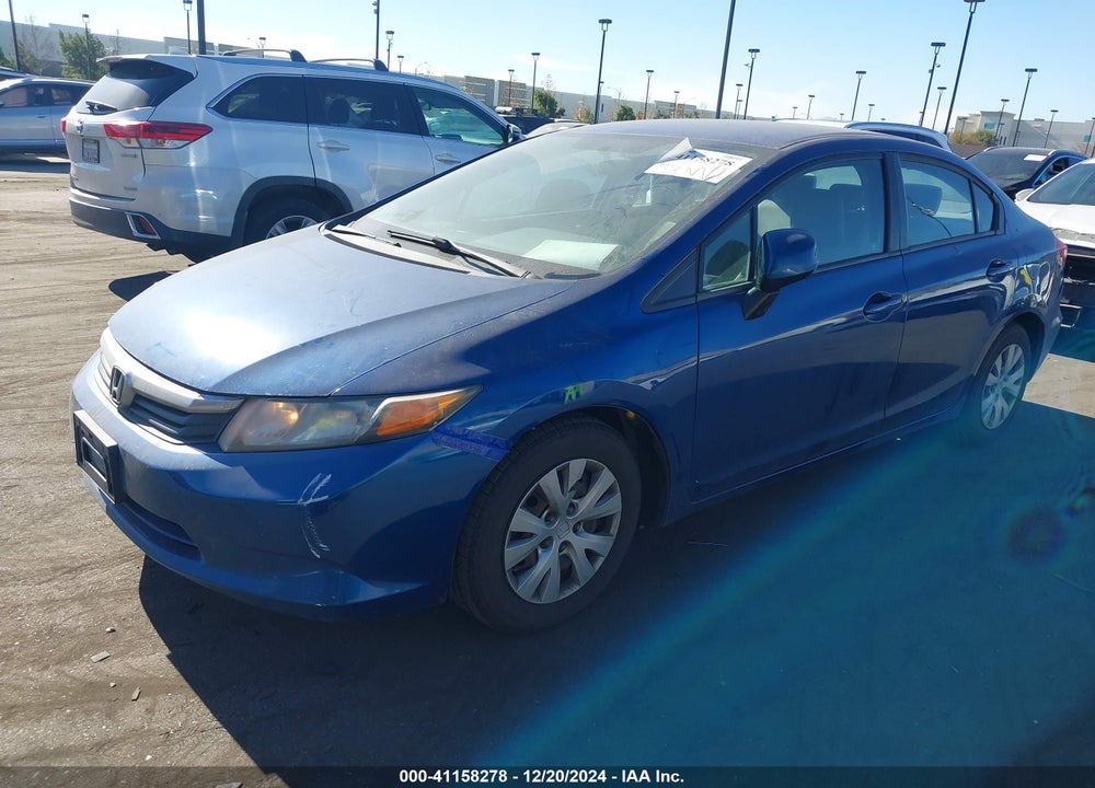 2012 HONDA CIVIC LX VIN: 2HGFB2F54CH510212