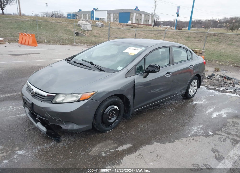 2012 HONDA CIVIC VIN: 19XFB2F53CE062555