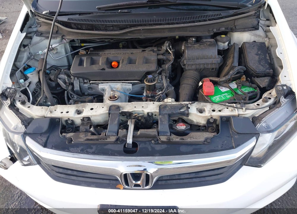 2012 HONDA CIVIC SDN LX VIN: 2HGFB2F5XCH596500
