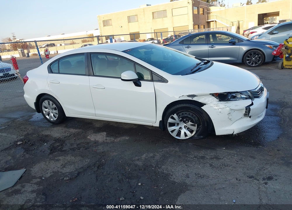 2012 HONDA CIVIC SDN LX VIN: 2HGFB2F5XCH596500