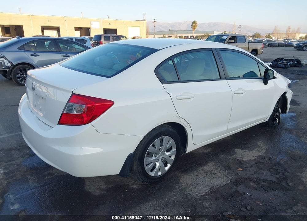 2012 HONDA CIVIC SDN LX VIN: 2HGFB2F5XCH596500