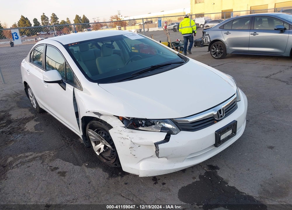 2012 HONDA CIVIC SDN LX VIN: 2HGFB2F5XCH596500
