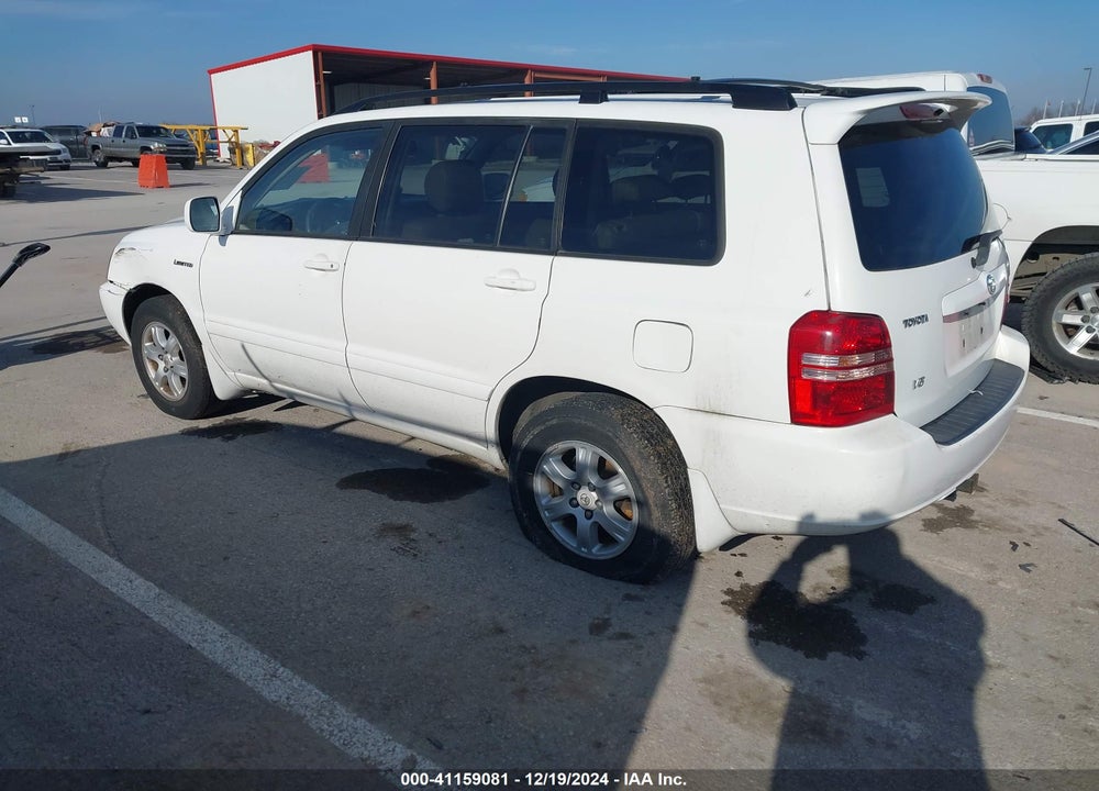 2003 TOYOTA HIGHLANDER LIMITED V6 VIN: JTEGF21A230120866