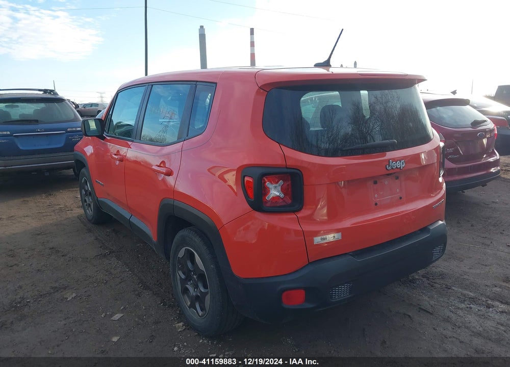 2016 JEEP RENEGADE SPORT VIN: ZACCJAAT5GPD12568