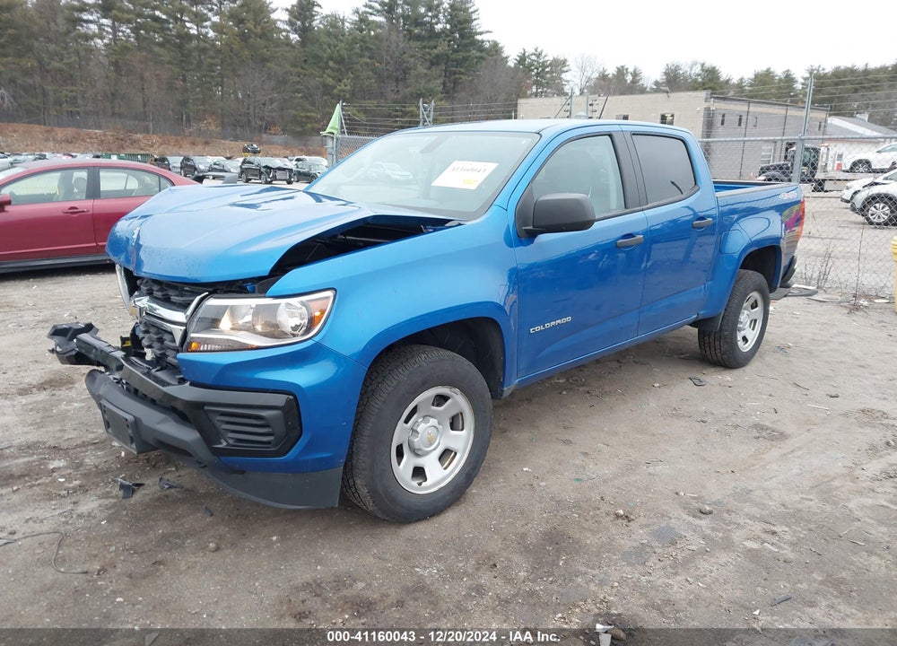 2021 CHEVROLET COLORADO 4WD SHORT BOX WT VIN: 1GCGTBEN7M1287584