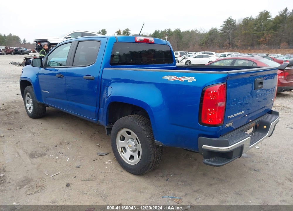 2021 CHEVROLET COLORADO 4WD SHORT BOX WT VIN: 1GCGTBEN7M1287584