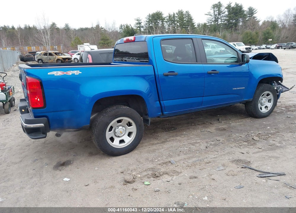 2021 CHEVROLET COLORADO 4WD SHORT BOX WT VIN: 1GCGTBEN7M1287584