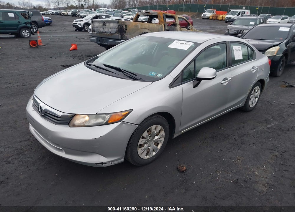 2012 HONDA CIVIC SDN LX VIN: 19XFB2F59CE332503