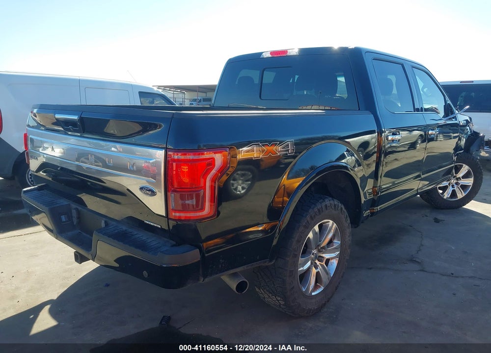 2016 FORD F-150 PLATINUM VIN: 1FTEW1EF7GFB10803