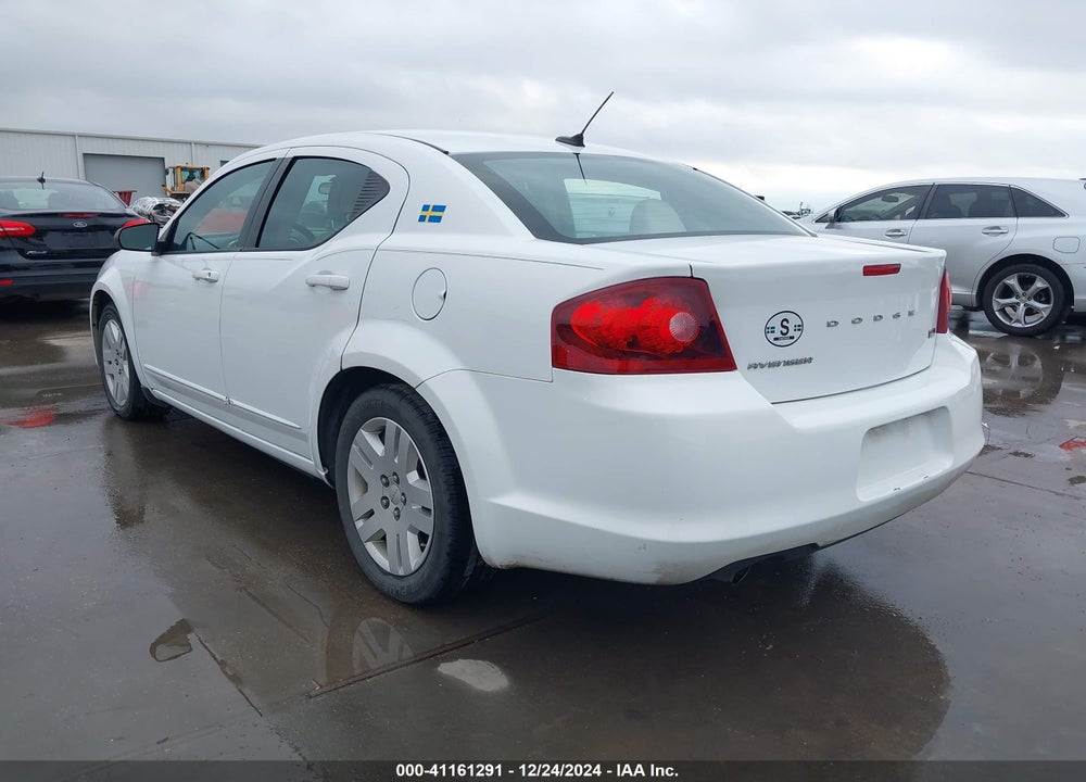2012 DODGE AVENGER VIN: 1C3CDZAG1CN251932