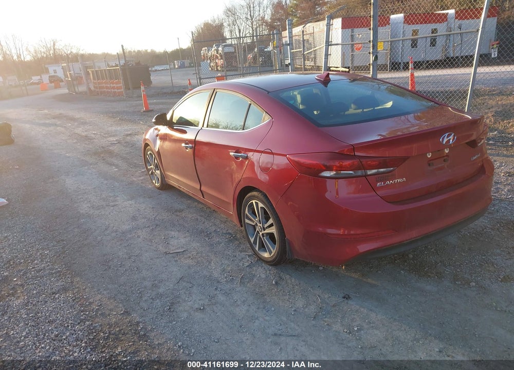 2017 HYUNDAI ELANTRA LIMITED VIN: KMHD84LF9HU339647