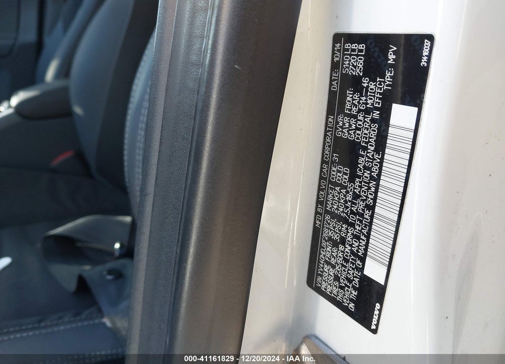 2015 VOLVO XC60 T5 VIN: YV440MDJXF2681726