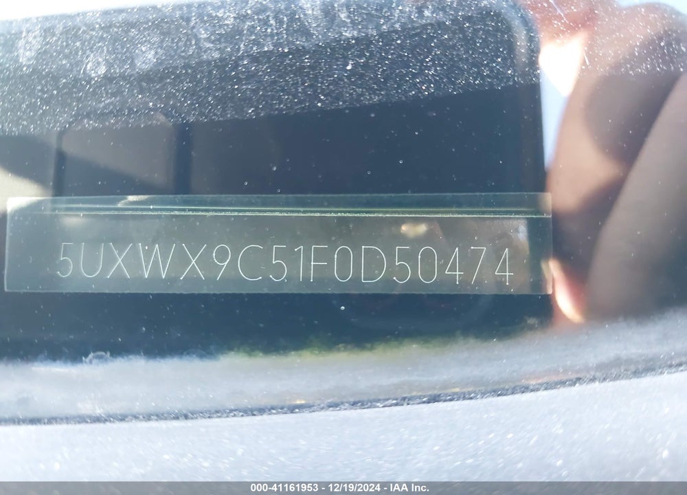 2015 BMW X3 XDRIVE28I VIN: 5UXWX9C51F0D50474