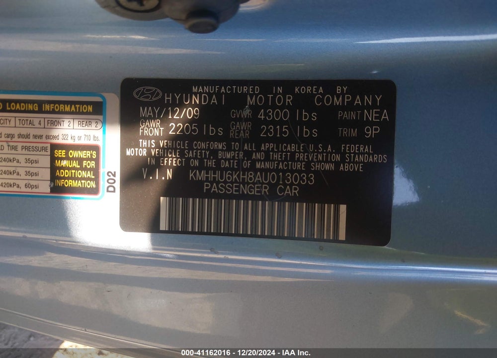 2010 HYUNDAI GENESIS COUPE VIN: KMHHU6KH8AU013033