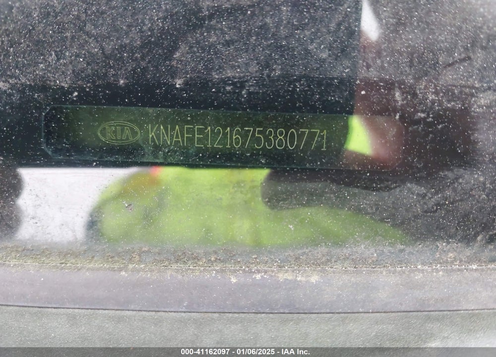 2007 KIA SPECTRA EX VIN: KNAFE121675380771