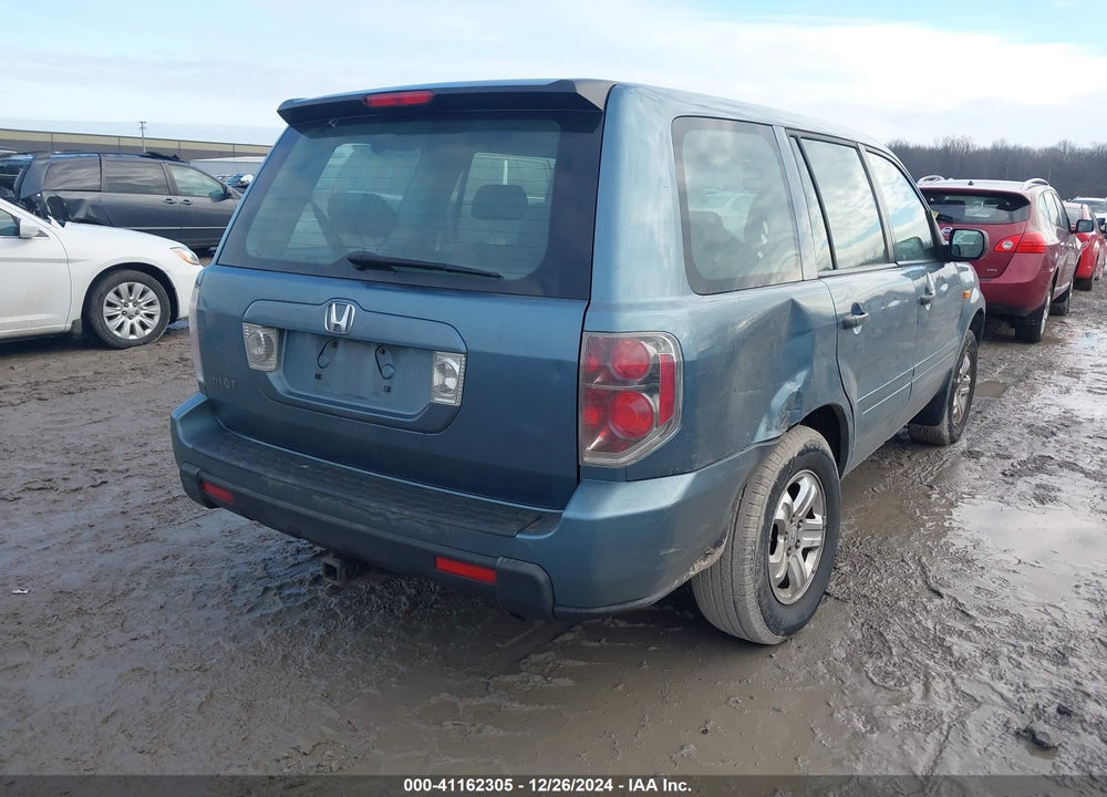 2007 HONDA PILOT LX VIN: 5FNYF28157B037809