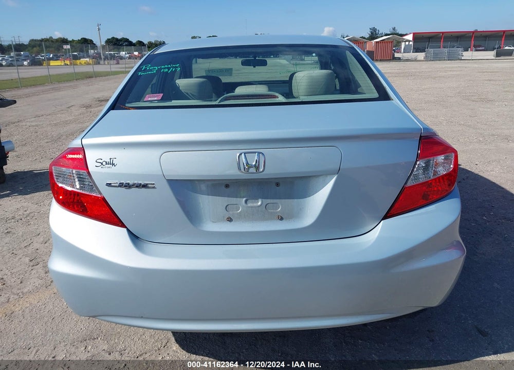 2012 HONDA CIVIC SDN LX VIN: 19XFB2F57CE066205