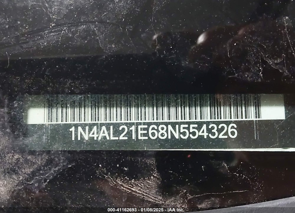 2008 NISSAN ALTIMA 2.5 S VIN: 1N4AL21E68N554326