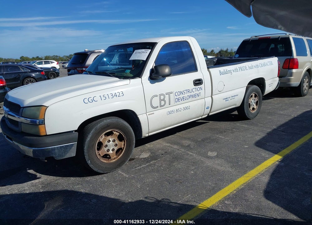 2004 CHEVROLET SILVERADO 1500 WORK TRUCK VIN: 1GCEC14X44Z255536