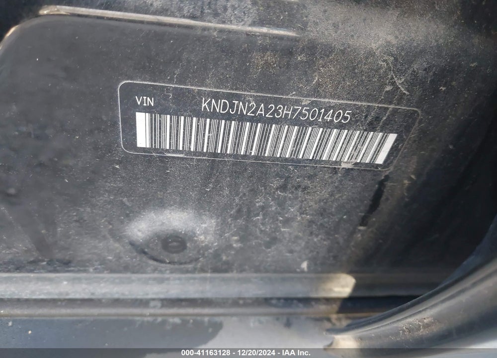 2017 KIA SOUL VIN: KNDJN2A23H7501405