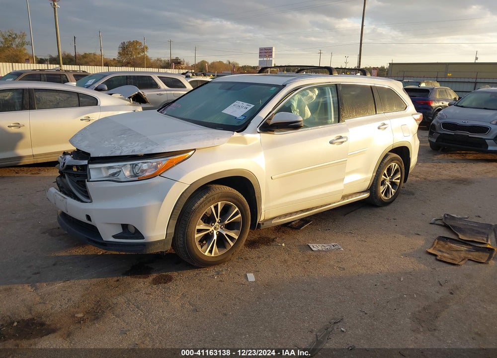2016 TOYOTA HIGHLANDER XLE V6 VIN: 5TDKKRFH0GS138696