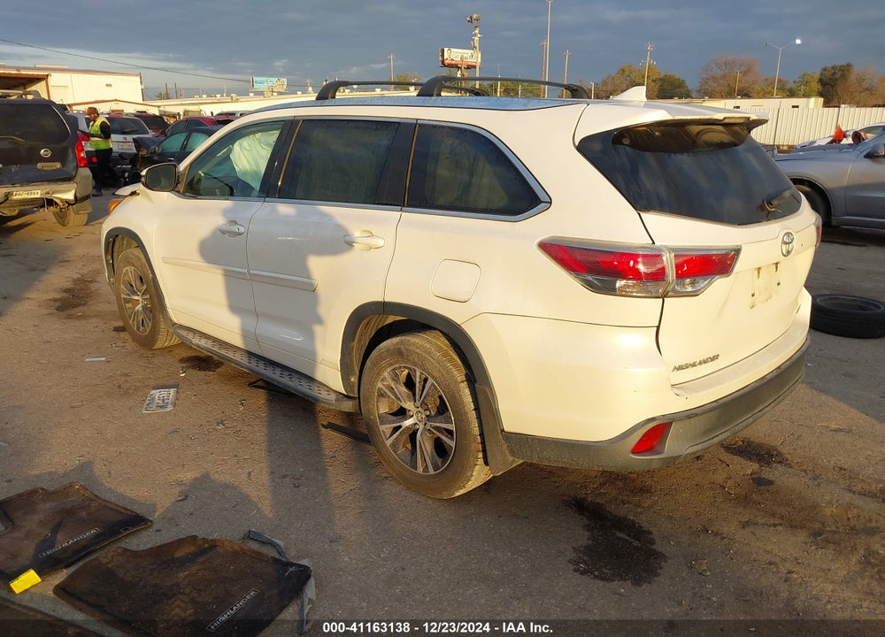 2016 TOYOTA HIGHLANDER XLE V6 VIN: 5TDKKRFH0GS138696