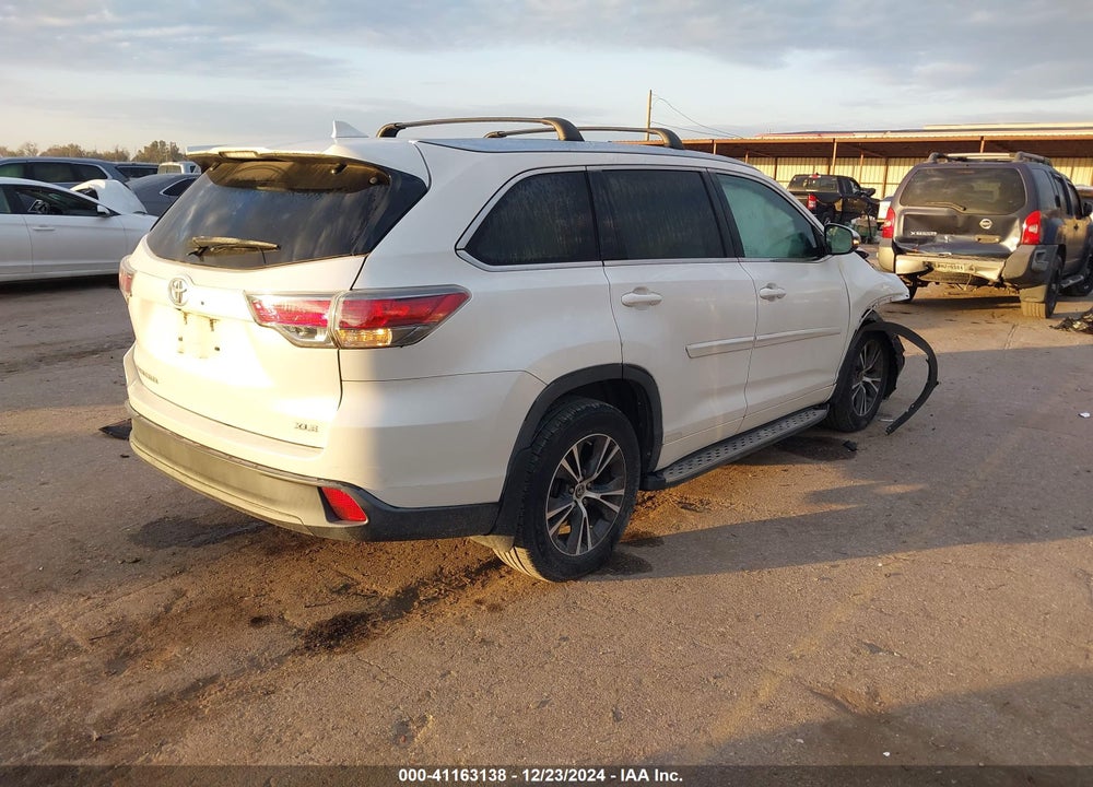 2016 TOYOTA HIGHLANDER XLE V6 VIN: 5TDKKRFH0GS138696