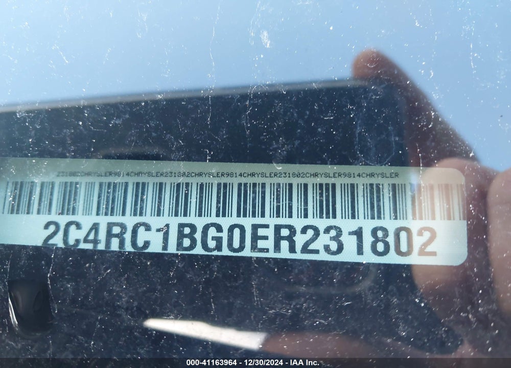 2014 CHRYSLER TOWN & COUNTRY VIN: 2C4RC1BG0ER231802