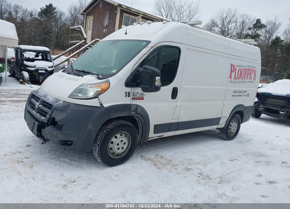 2017 RAM PROMASTER 2500 HIGH ROOF 136 WB VIN: 3C6TRVCG6HE517483