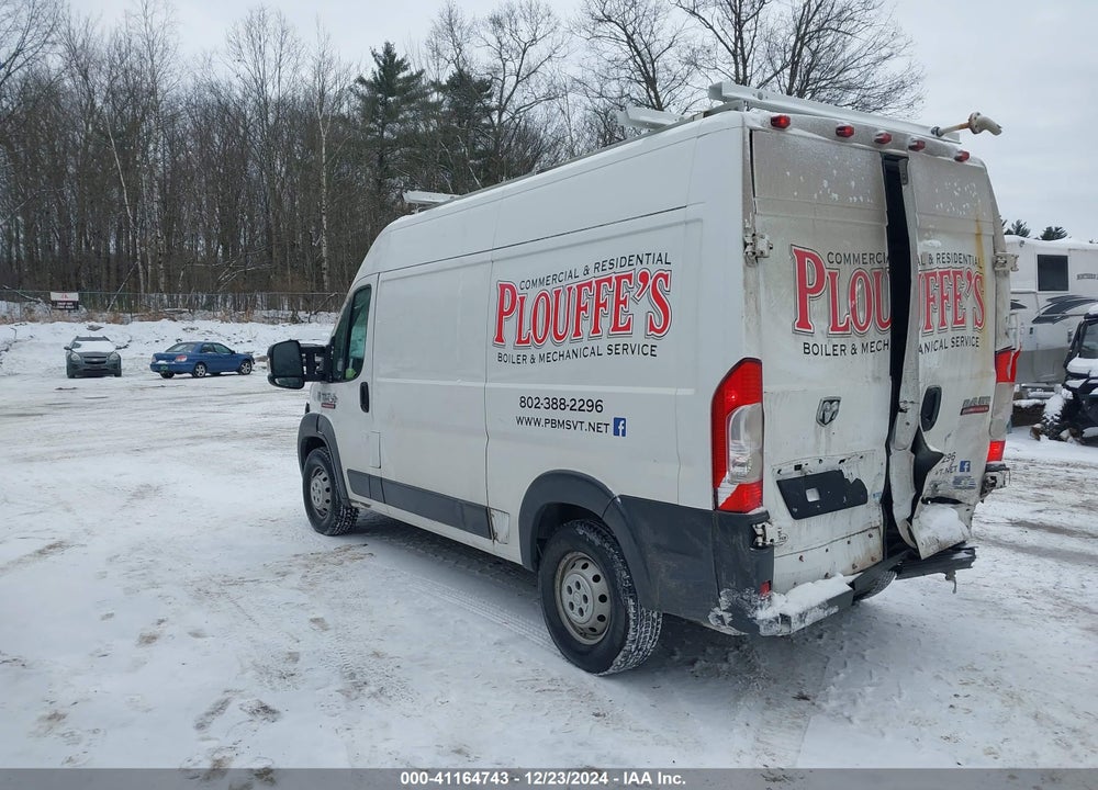 2017 RAM PROMASTER 2500 HIGH ROOF 136 WB VIN: 3C6TRVCG6HE517483