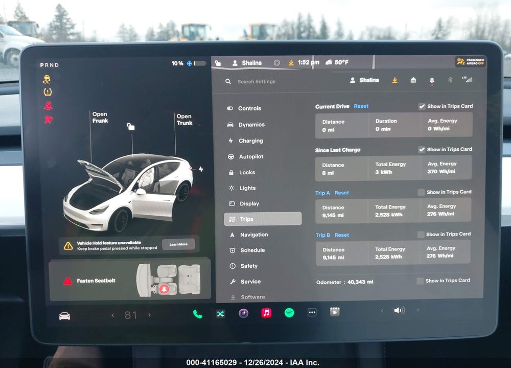 2021 TESLA MODEL Y LONG RANGE DUAL MOTOR ALL-WHEEL DRIVE VIN: 5YJYGDEE4MF173747