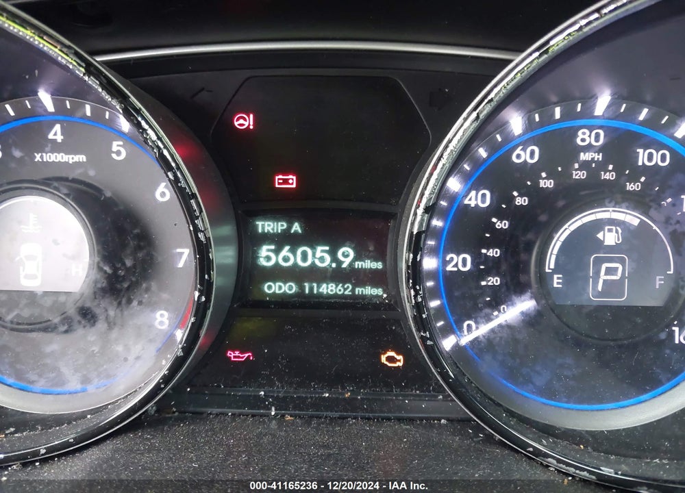 2014 HYUNDAI SONATA GLS VIN: 5NPEB4AC3EH836623