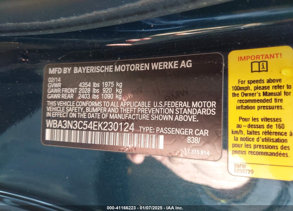 2014 BMW 428I VIN: WBA3N3C54EK230124