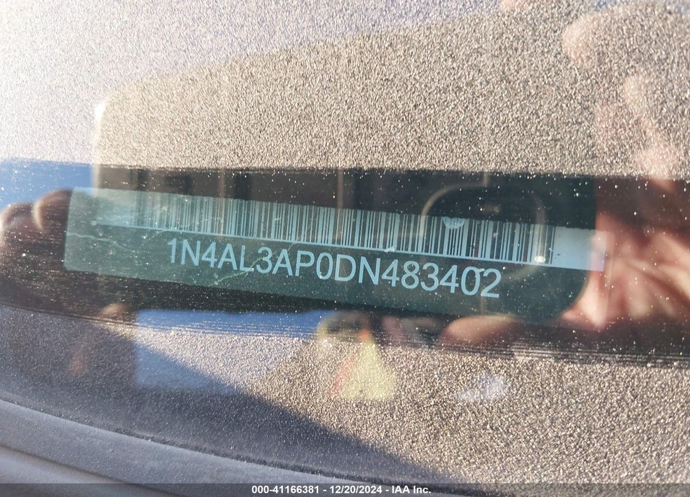 2013 NISSAN ALTIMA 2.5 SV VIN: 1N4AL3AP0DN483402