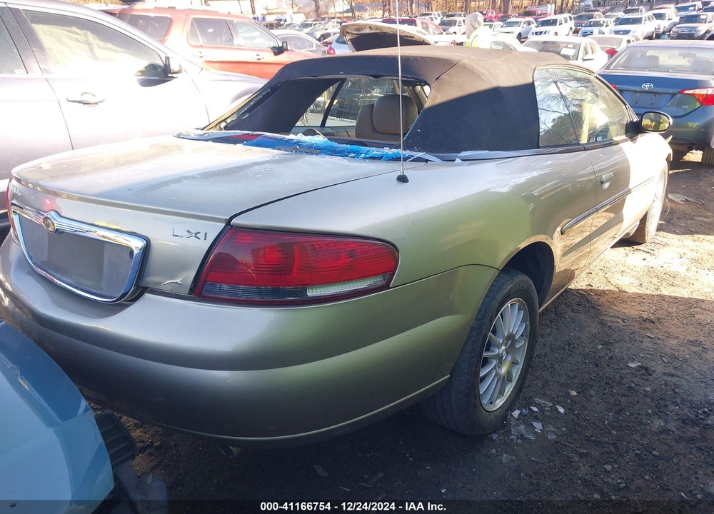 2002 CHRYSLER SEBRING LXI VIN: 1C3EL55R42N171460