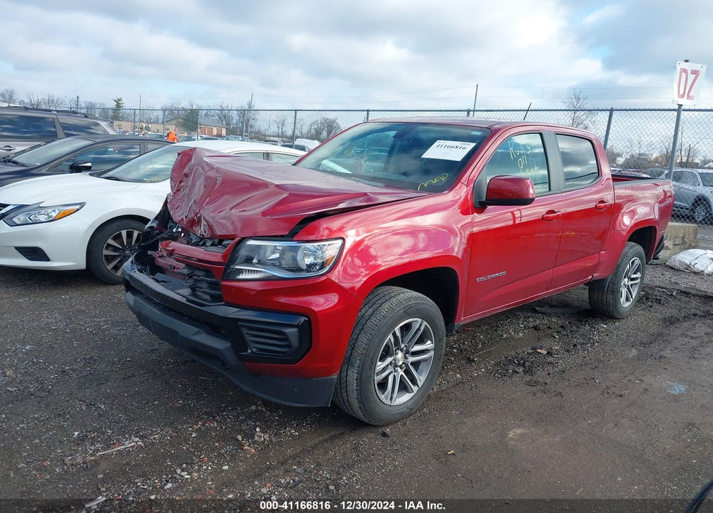 2022 CHEVROLET COLORADO 4WD SHORT BOX WT VIN: 1GCGTBEN0N1116712