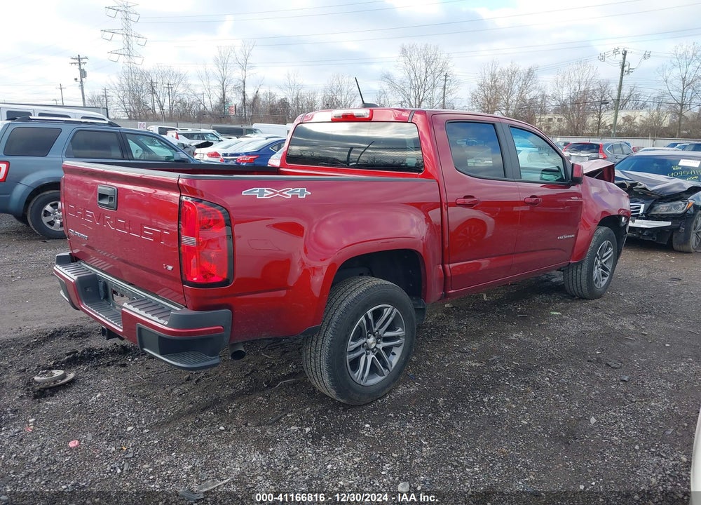 2022 CHEVROLET COLORADO 4WD SHORT BOX WT VIN: 1GCGTBEN0N1116712