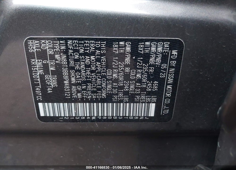 2023 NISSAN ROGUE SV INTELLIGENT AWD VIN: JN8BT3BB8PW483121