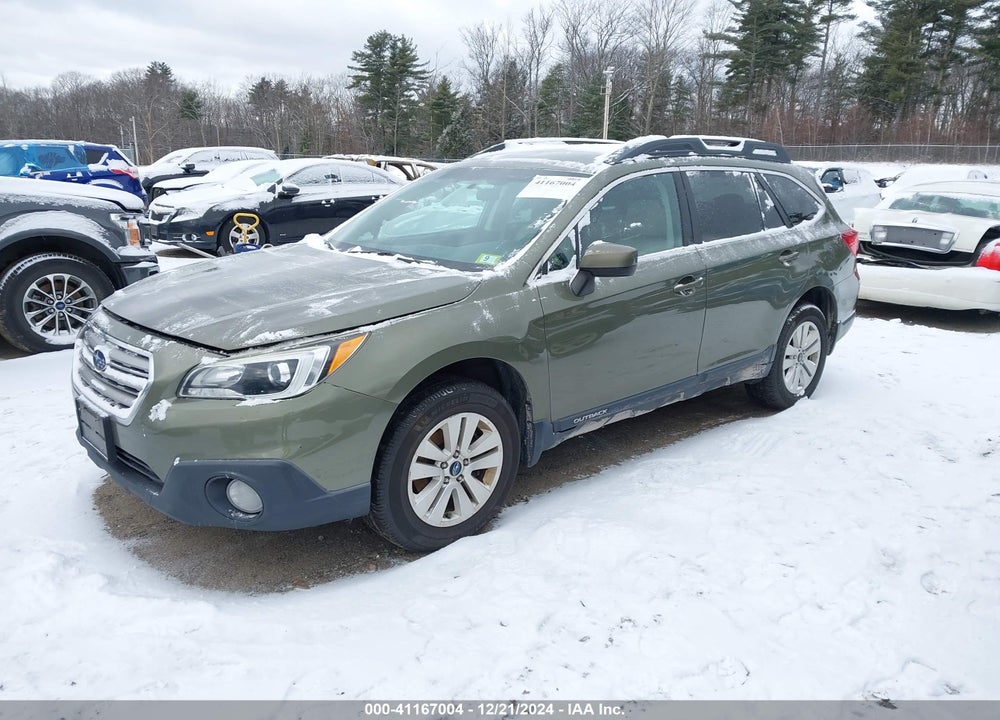 2016 SUBARU OUTBACK 2.5I PREMIUM VIN: 4S4BSACCXG3219650
