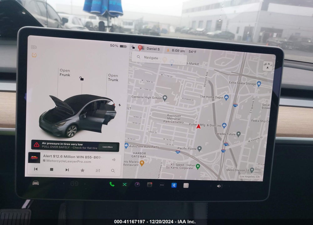 2021 TESLA MODEL Y LONG RANGE DUAL MOTOR ALL-WHEEL DRIVE VIN: 5YJYGDEE3MF258160