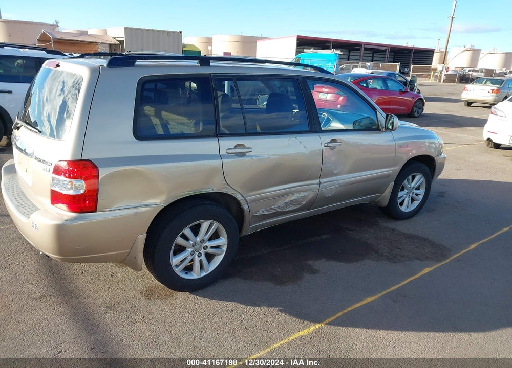 2006 TOYOTA HIGHLANDER HYBRID V6 VIN: JTEDW21A060010891