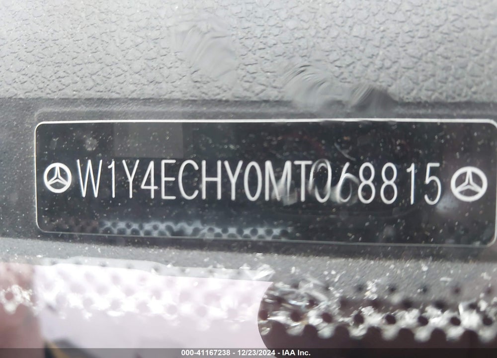 2021 MERCEDES-BENZ SPRINTER 2500 HIGH ROOF V6 VIN: W1Y4ECHY0MT068815