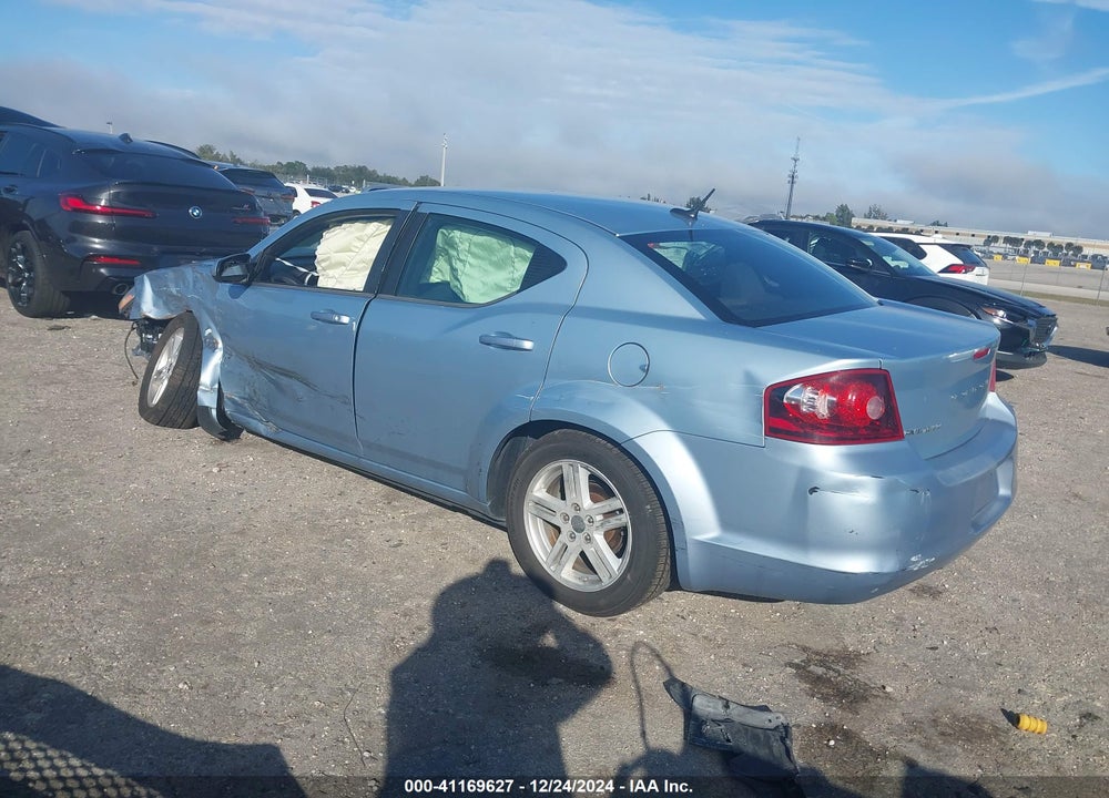 2013 DODGE AVENGER SXT VIN: 1C3CDZCB0DN624851