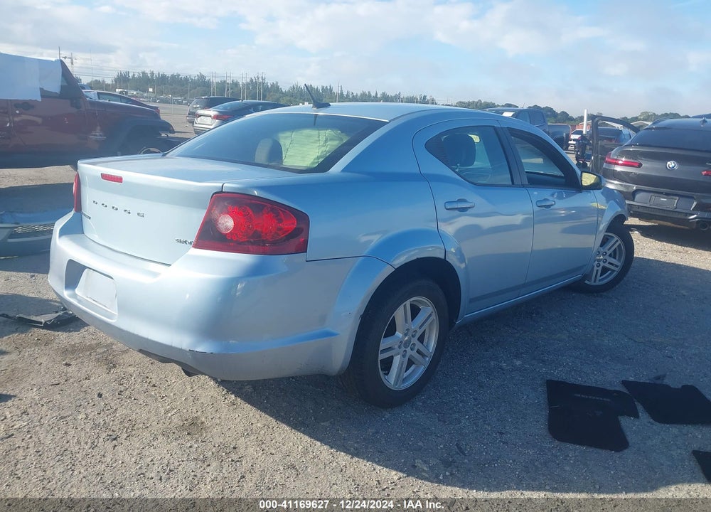 2013 DODGE AVENGER SXT VIN: 1C3CDZCB0DN624851