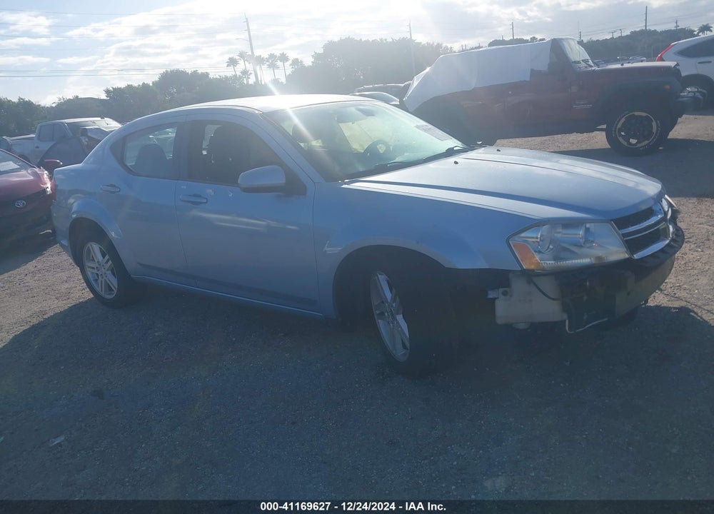 2013 DODGE AVENGER SXT VIN: 1C3CDZCB0DN624851