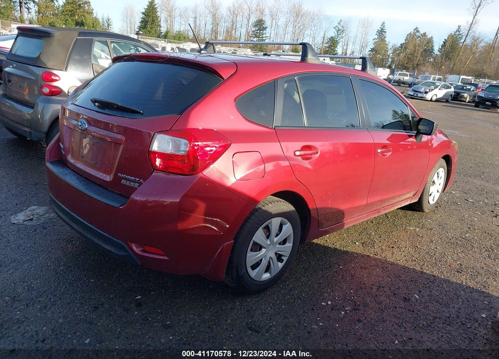 2016 SUBARU IMPREZA 2.0I VIN: JF1GPAA64GH287007